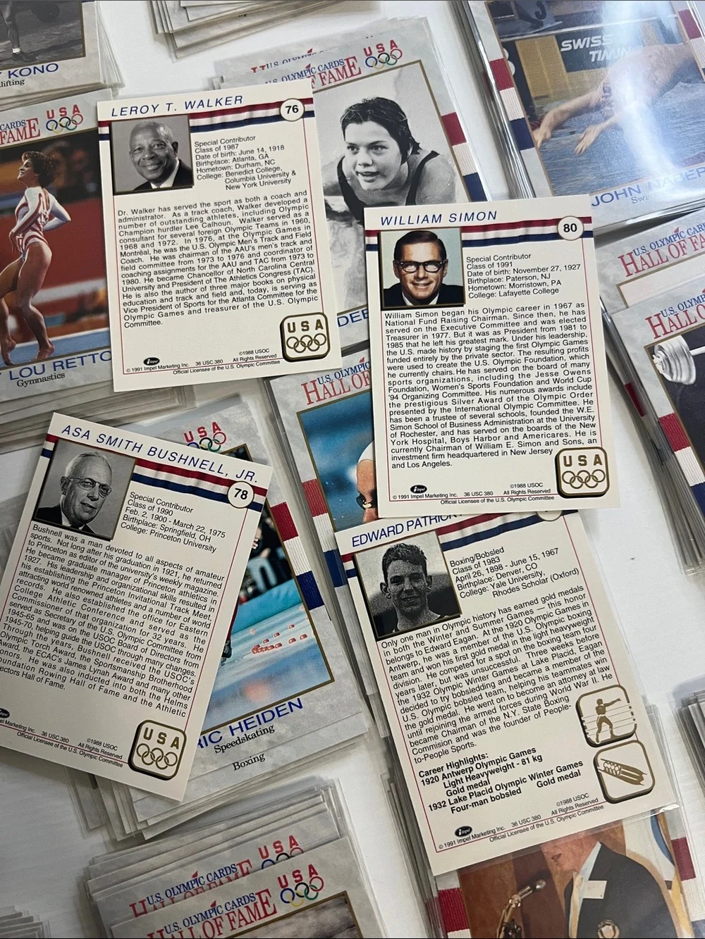 Vintage 90s US Olympics Hall of Fame Trading Cards - 20 Per Lot